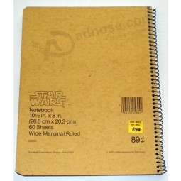 Printed Brown Kraft Paper Custom Notebooks for School