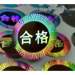 3m Glue Tamper Evident Anti Counterfeit Hologram Sticker for Hat
