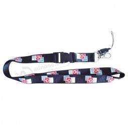 Custom with your logo for Hot Selling Promotion Gift Polyester Printed Lanyard with Mobile Strap