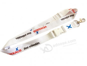 Custom with your logo for Promotion Gift Silkscreen Printed Lanyard with Plastic Buckle and Safety Buckle