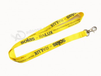 Custom with your logo for Yellow Color Silkscreen Printed Lanyard with best quality