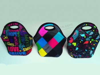 Fashion Colorful Neoprene Lunch Tote Bag for Adult for custom with your logo