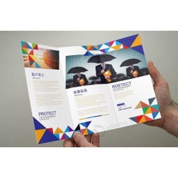 Goedkope Vouwener.druk in de Brochure van China/Tri-Opvouwbare promoTiepagina