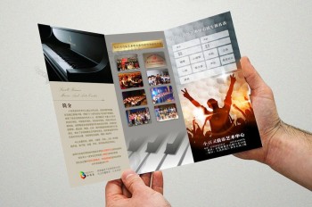 Four Color Gate Folded Color Leaflet with Cheap Price