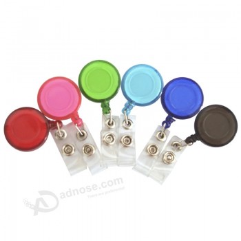 Wholesale customized high quality Round Shape Retractable Pull Badge Reel with Epoxy Logo