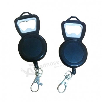 Wholesale customized high quality New Model Rectractable Badge Holder Bottle Opener with your logo