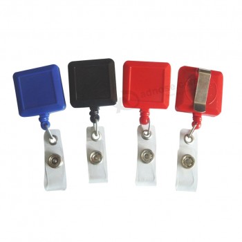 Wholesale customized high quality China Professional Supplier Square Shape ID Badge Reel with your logo