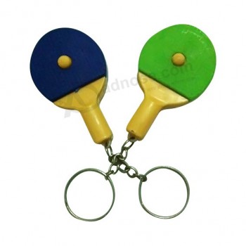 卓球のping-あなたのロゴを印刷するpong ledライトキーホルダー