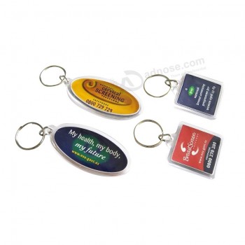 Cheap Custom Promotion Gift Popular Sell Acrylic Keychain with printing your logo