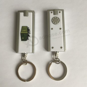 рекламный светодиодный брелок для ключей с пользовательским логотипом с печатью вашего логотипа