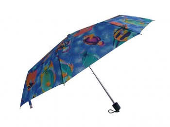 High Quality and Low Price 3 Folding Promotional Umbrella with printing your logo