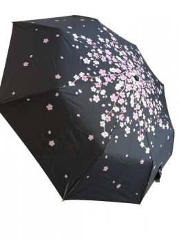 고품질 prin티ing 로고는 당신의 로고 인쇄를 가진 접을 수있는 소형 우산을 멀리 준다