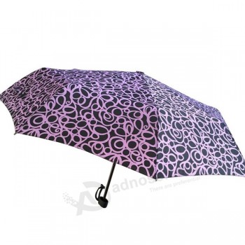 제조 업체 중국 높은 품질 windproof 수동 귀하의 로고 인쇄와 배able 여행 우산을 엽니 다