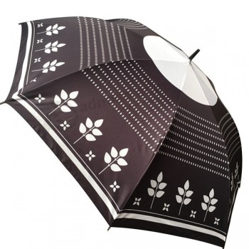 23Zoll Holzrahmen Pongee SToff manuelle Regen gerade Regenschirm miT Ihrem Logo drucken