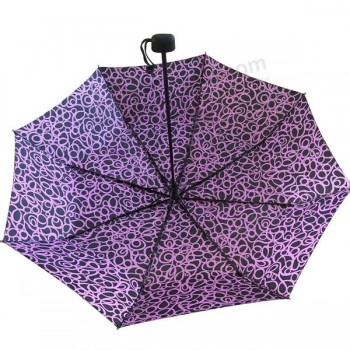 High Quality Windproof Manual Open Foldable Travel Umbrella with printing your logo
