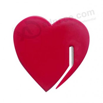 프로 모션 선물 심장 모양의 플라스틱 편지 오프너 귀하의 로고와 함께 사용자 지정합니다