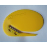 2017 Cadeau de bureau promoTionnel forme ovale en plasTique ouvre-leTTre pour personnalisé avec voTre logo
