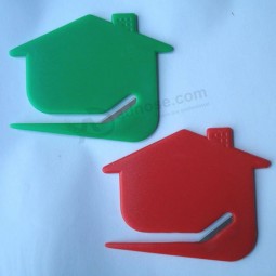 RelaTiegeschenk huis vormige plasTic briefopener voor op maaT meT uw logo