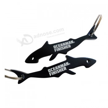 Dark Blue Shark Bottle Opener with Keychain for custom with your logo