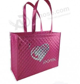 Customized Embossing Handled Non-Woven Shopping Bags for sale