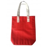 맞춤형 높이-환경 친화적 인 붉은 색 사용자 정의 짠된 재사용 쇼핑 가방