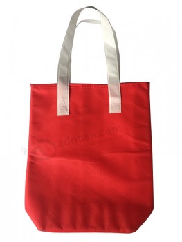 Custom high-end Eco-Friendly Red Color Custom Nonwoven Reusable Shopping Bag