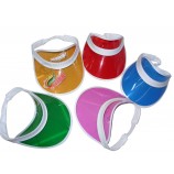 PromoTionnel en cuir garni Bon marché visière TransparenTe pvc pour la couTume avec voTre logo