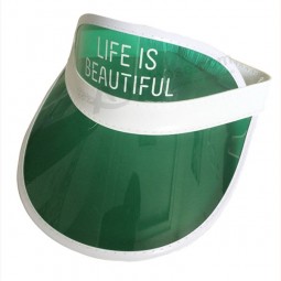 Gorra de visera TransparenTe pvc impresa personalizada promocional para personalizado con su logoTipo
