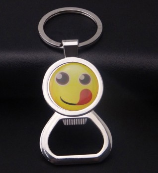 Promotional Metal Bottle Opener Keyring with Epoxy Sticker (BO-003)