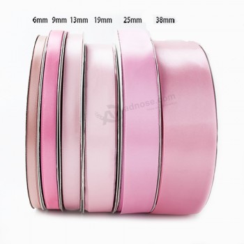 Wholesale Custom Logo/Design 1" 25mm Single Face Polyester Satin Ribbon for Gifts Packaging