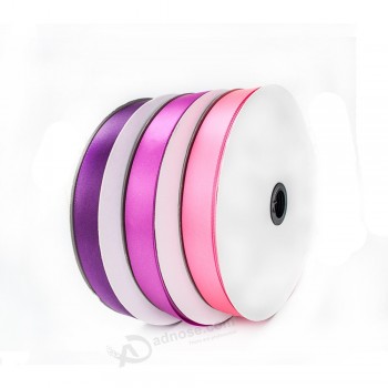 Wholesale 1 Inch 25mm Purple Woven Polyester Satin Ribbon in Tape