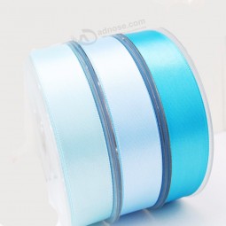 Wholesale Discount Ribbon 1 Inch 25mm Sky Blue Woven 100% Polyester Silk Satin Celebrate It Ribbon