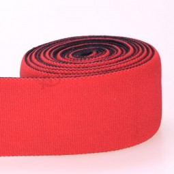 批发弹性红色涤纶/尼龙/棉质表带松紧带两端