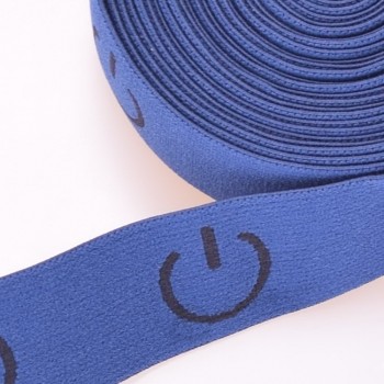 Thin Blue Colored Dacron/Nylon/Cotton Strap Elastic for Climbing