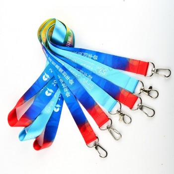 Wholesale Promotion Polyester Multi-Color Dye Sublimation/Heat Transfer Logo Custom Lanyard for Gifts with your logo