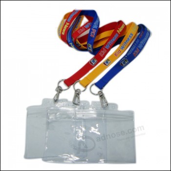 Wholesale Conference Clear Name/ID Card Badge Reel Holder Custom Lanyard with Badge Holder and your logo