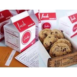 Fashion Paper Cardboard Milk Cookies Packing Gift Box