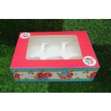 RoTe Farbe Papier KarTon Cookie-BoX miT klarem FensTer