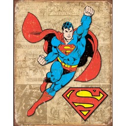 Super Man Metin Tin Sign with Custom Printing