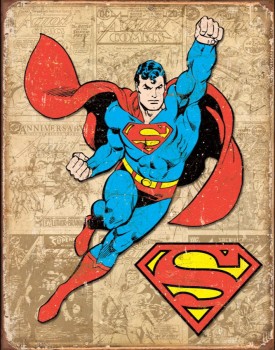 Super Man Metin Tin Sign with Custom Printing