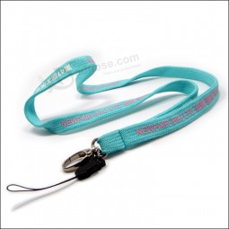 도매 주문 좁은 폴리 에스테/승진을위한 관 모양 주문 로고 목 lanyards