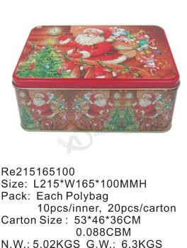 뜨거운 판매 크리스마스 선물/음식/쿠키/사탕/초콜릿 금속 상자