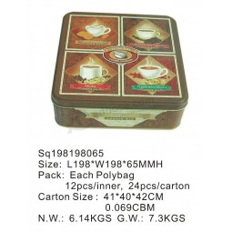 Rectangular Gift Tin Box with Printing Custom Logo