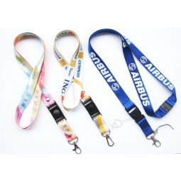 뜨거운 판매 패션 디자인 화려한 폴리 에스터 목 lanyards 사용자 지정 로고와 함께