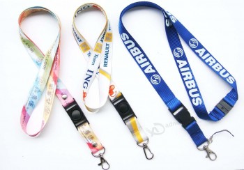 HeTe verkoop fashion design kleurrijke polyesTer nek lanyards meT aangepasTe logo