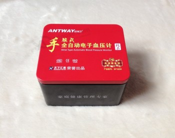 High Quality Square Gfit/Tea Tin with Emboss Logo