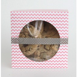 BiscuiT.s en carTon de papier de hoTsale emballage boîTe de cadeau avec la fenêTre claire