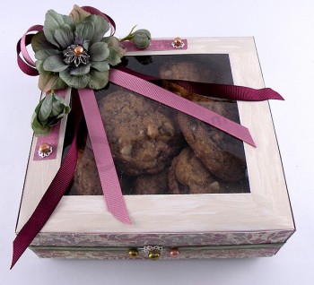 Мода бумажный картон печенья упаковка подарочной коробке с ясным окном
