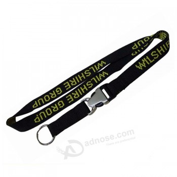 Wholesale Eco-Friendly Dye Sublimated Nylon Strap Lanyard with Release Buckle