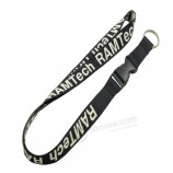 Wholesale Promotional Color Custom Nylon Strap Lanyard with Metal Clip